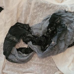 Vintage Black and grey scarf